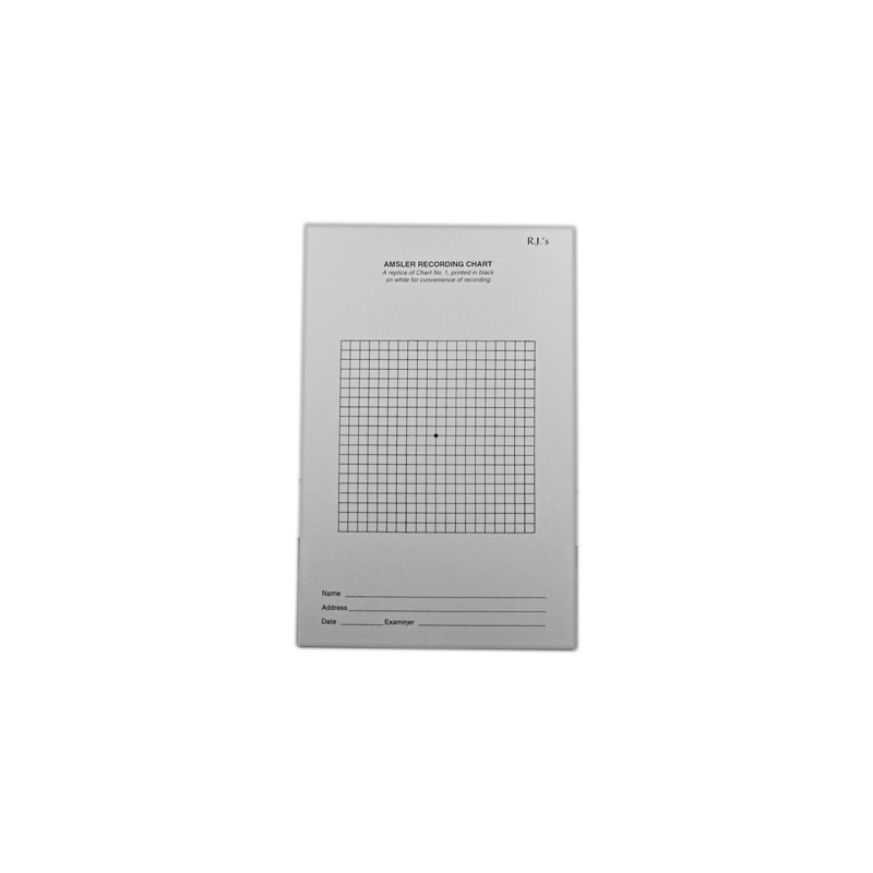 Amsler Grid Pad Recording Chart with White Background
