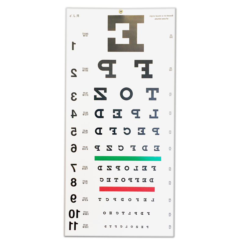 reversed snellen eye chart