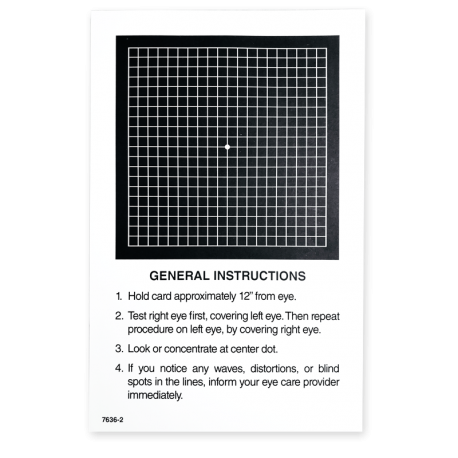 Amsler Grid Give-Away Sheets - Black Squares - Sigma Pharmaceuticals